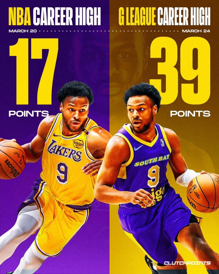 在進(jìn)步！布朗尼一周內(nèi)先后創(chuàng)下個人NBA和G聯(lián)盟單場得分新紀(jì)錄